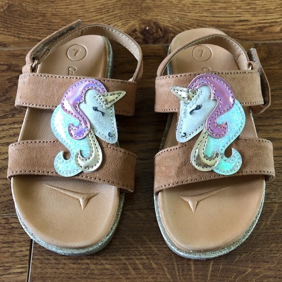 Cat & Jack unicorn sandals in size 7 - Picture 1 of 5